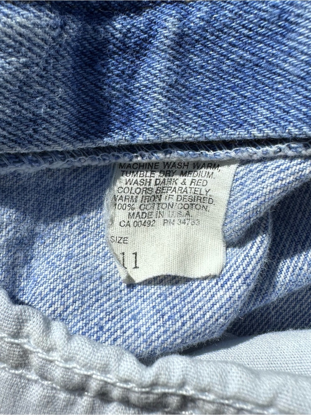 Vintage Lee High Waisted Denim Mini Pencil Skirt Light Wash - Picture 6 of 6